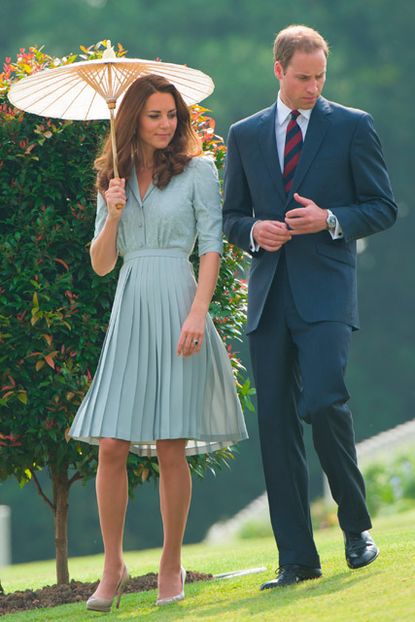 Kate Middleton wears a Jenny Packham dress