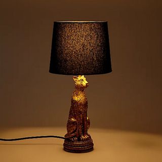 Bronze Leopard Shaped Table Lamp from George Home