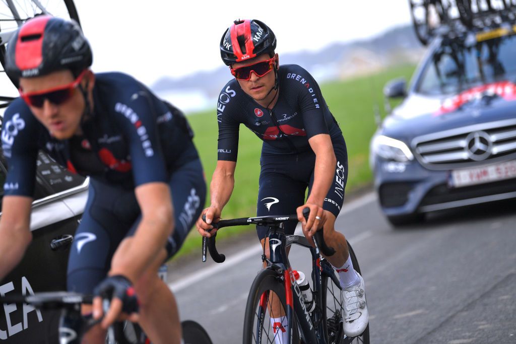 MUR DE HUY BELGIUM APRIL 21 Thomas Pidcock of United Kingdom and Team INEOS Grenadiers during the 85th La Fleche Wallonne 2021 Men Elite a 1936km race from Charleroi to Mur de Huy 204m FlecheWallonne on April 21 2021 in Mur de Huy Belgium Photo by Luc ClaessenGetty Images