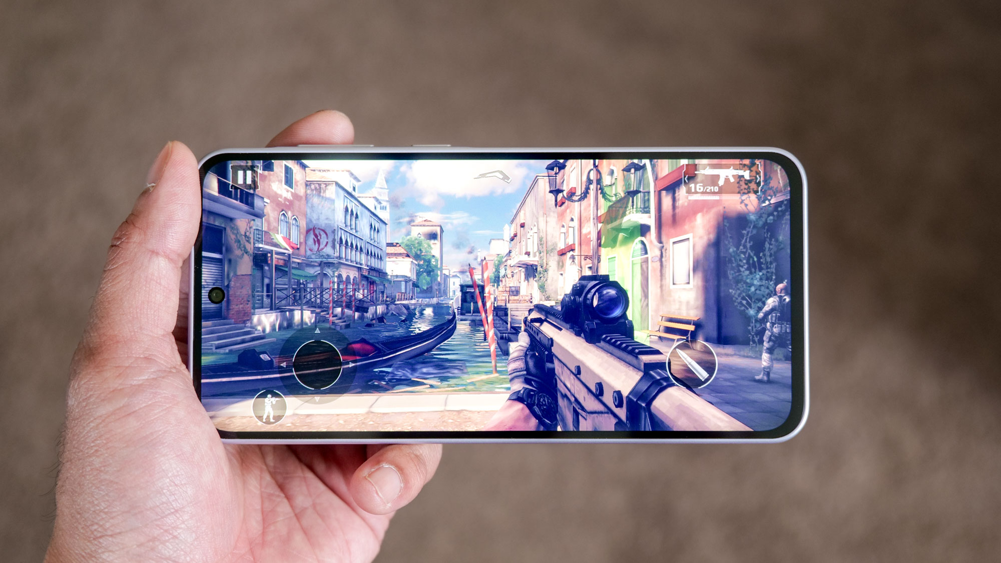 Samsung Galaxy A36 running modern combat.