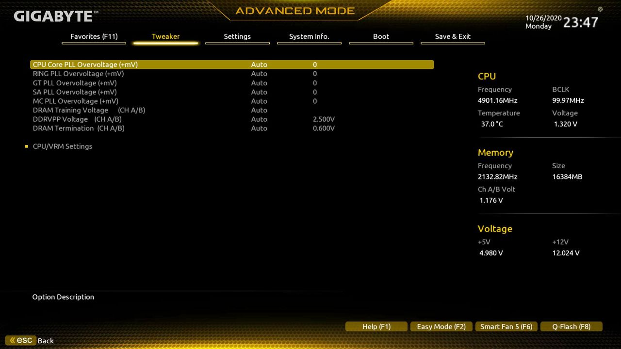 Gigabyte Z490M Gaming X BIOS