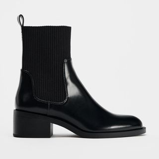 Zara Patent Effect Chelsea Boots