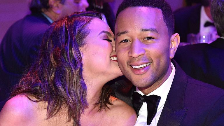 Chrissy Teigen and John Legend attend 2017 Time 100 Gala at Jazz at Lincoln Center on April 25, 2017 in New York City.