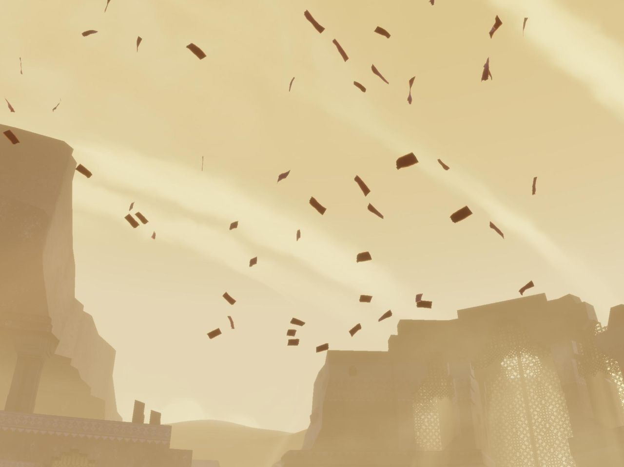 Journey cloths scattered in the winds