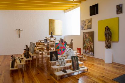 Installation view of ‘Emissaries for Things Abandoned by Gods’ at Casa Luis Barragán, Mexico City