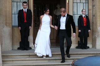 Meghan Markle and Prince Harry leave wedding
