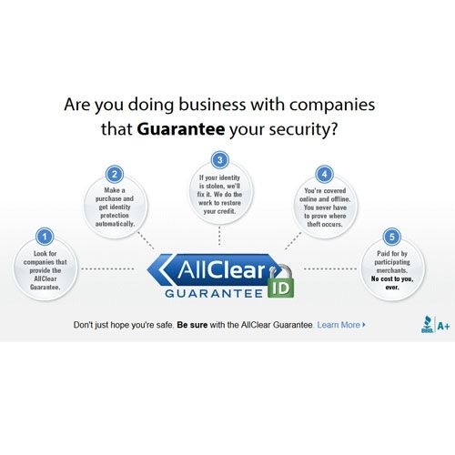 AllClear ID image: This company also works with businesses to secure your transactions with them.