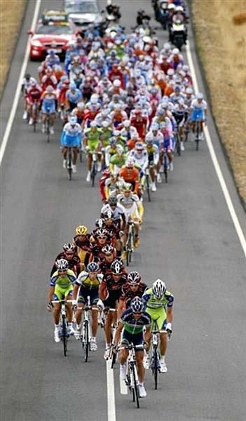 The peloton at the Vuelta