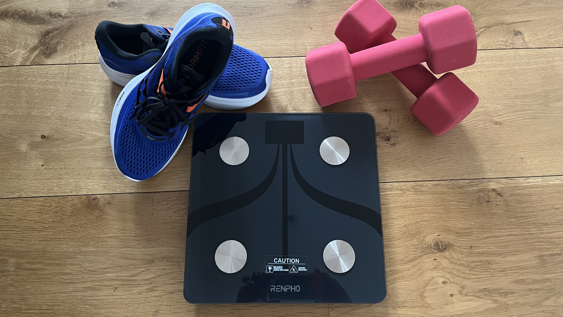 Renpho smart scale being tested by Live Science contributor Maddy Bidulph