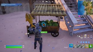 Destroying one of the Fortnite Cabbage Carts