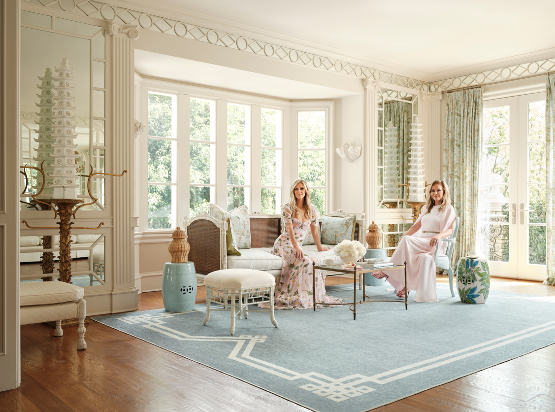 nicky and kathy hilton in an ornate living room