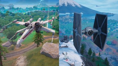 Fortnite X-Wings and TIE Fighters