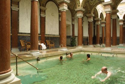 A Roman spa.