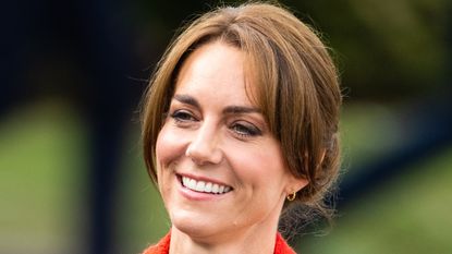 Kate's plaited up-do seen as she joins a Portage Session for her 'Shaping Us' campaign
