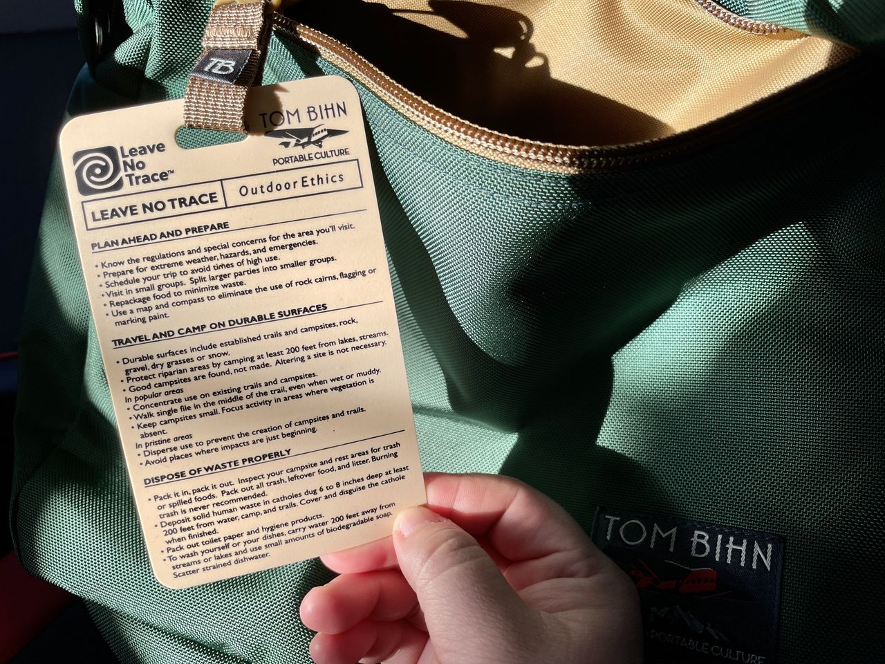 Tom Bihn Guides Edition Paragon Leave No Trace