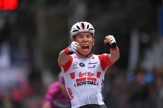 Caleb Ewan (Lotto Soudal) wins stage 8 of the Giro d'Italia