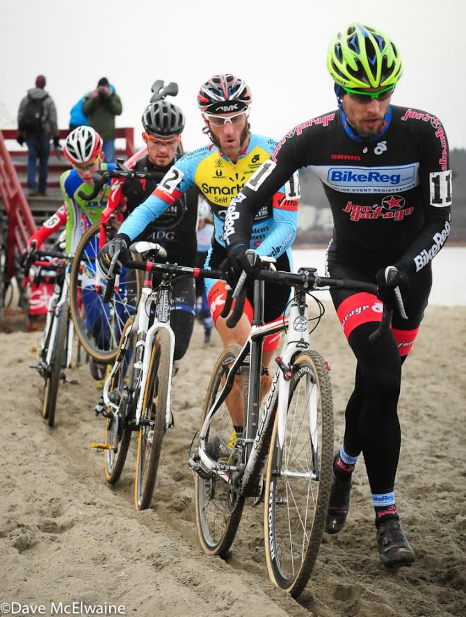Jerome Townsend (Bikereg) in a chase group with Adam Myerson