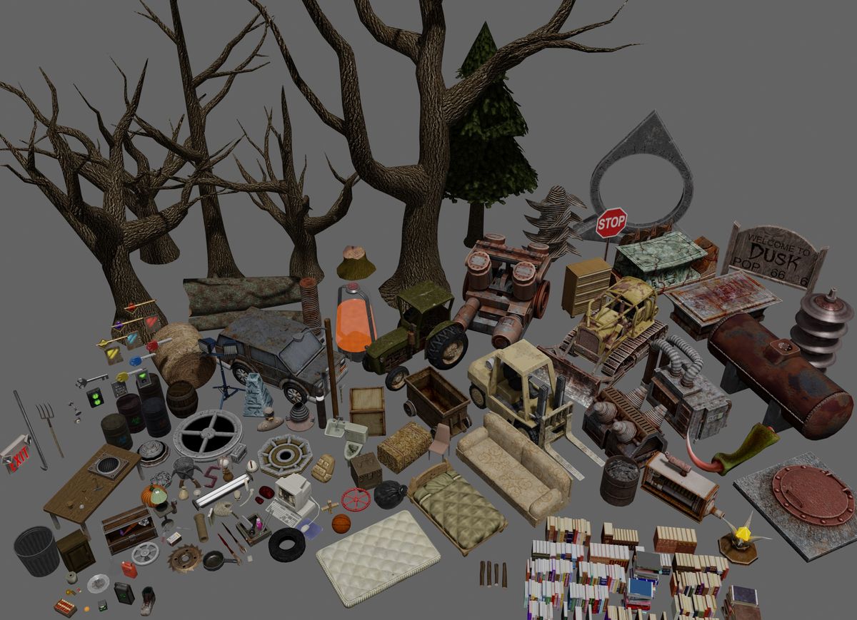 Dusk screenshot showing off newer, high-poly HD models