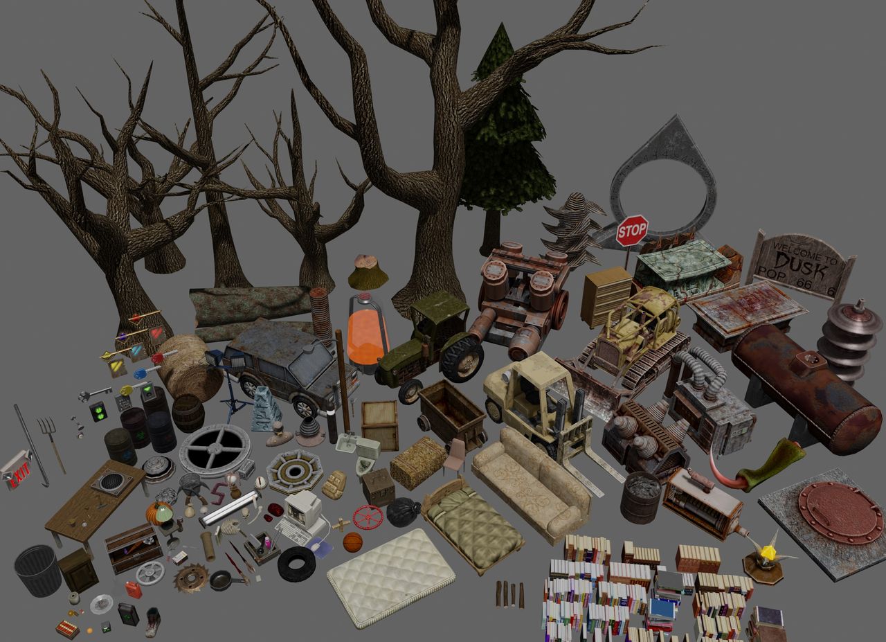 Dusk screenshot showing off newer, high-poly HD models