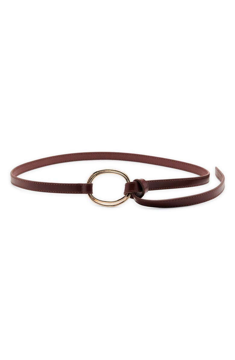 Maxi Buckle Thin Faux Leather Belt