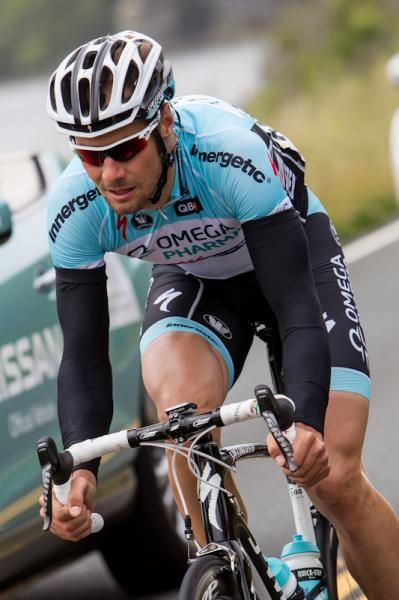 Tom Boonen (Omega Pharma-Quickstep) taking it easy towards the back.