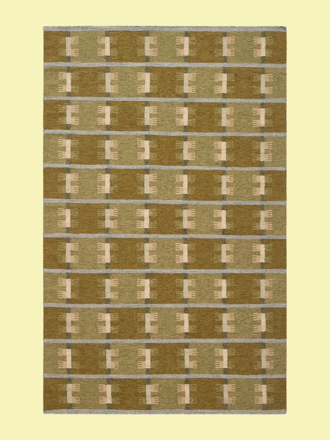 West Elm UK, Pierce &amp;amp; Ward Elise Handwoven Wool Rug in Fir Green