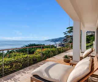 Malibu Mansion decking area with ocean views