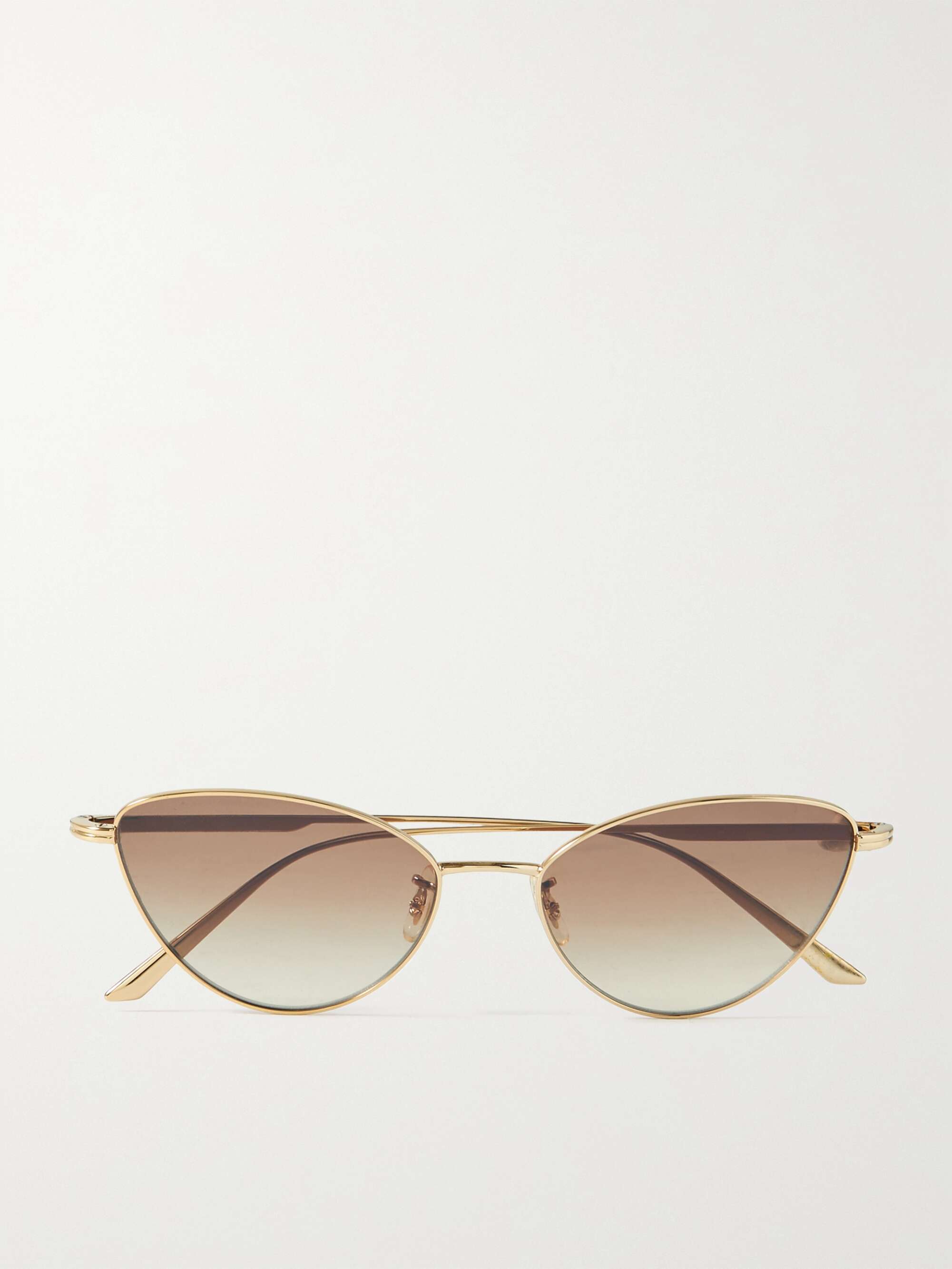 + Khaite 1998c Cat-Eye Gold-Tone Sunglasses
