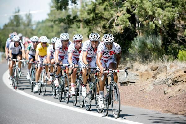 Rock Racing still sitting on the front going into the final kilometres.