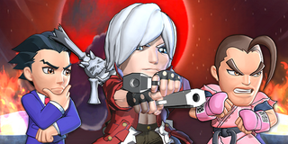 Dante and chibi pals Puzzle Fighter mobile