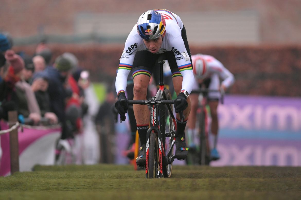 Wout van Aert on the pump track