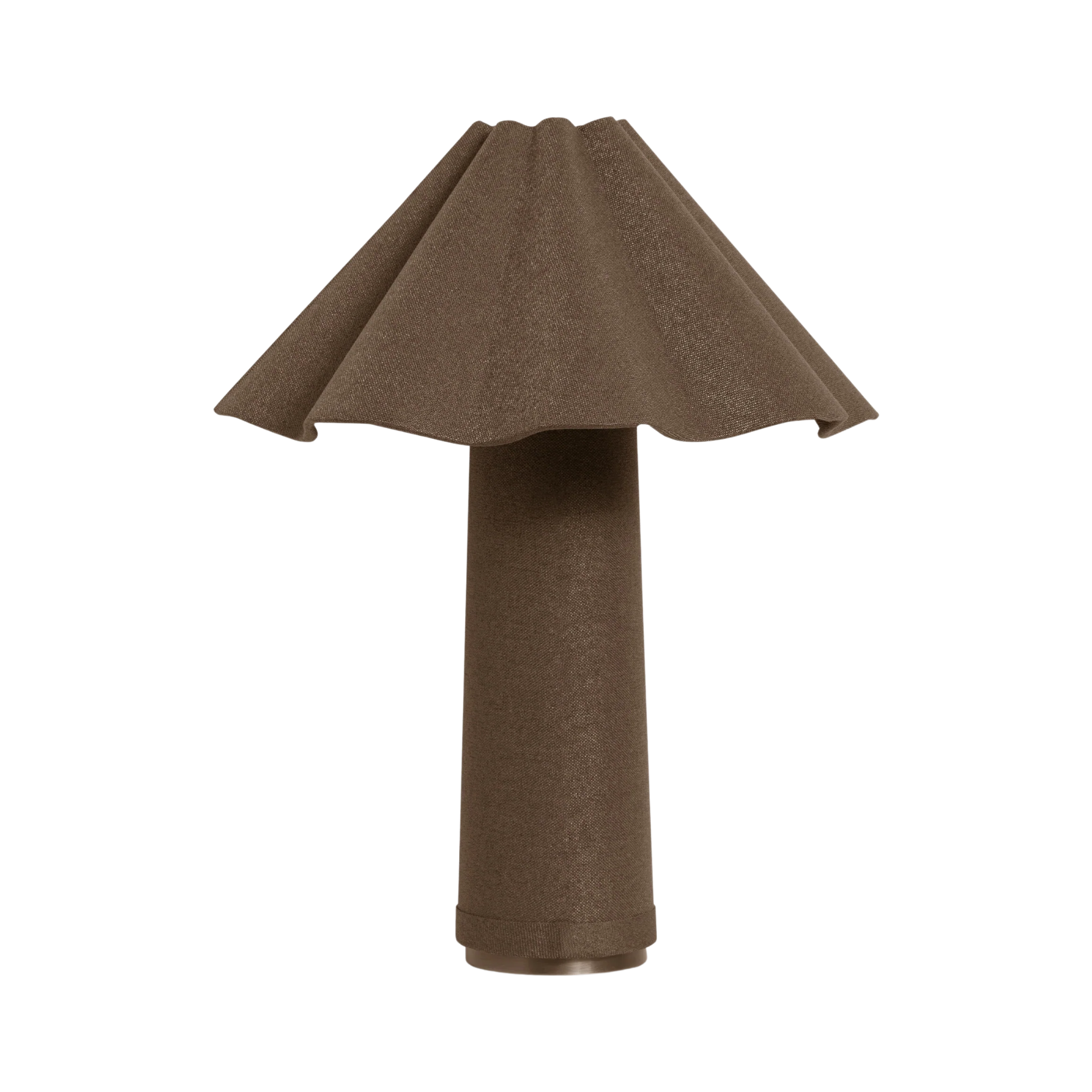a brown table lamp