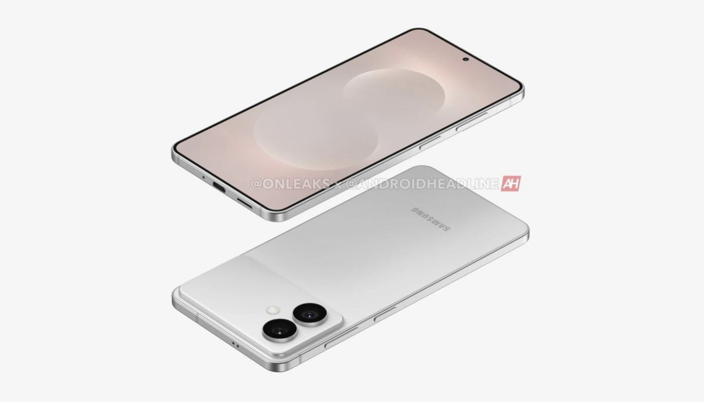 A leaked render of the Samsung Galaxy S26 Edge.