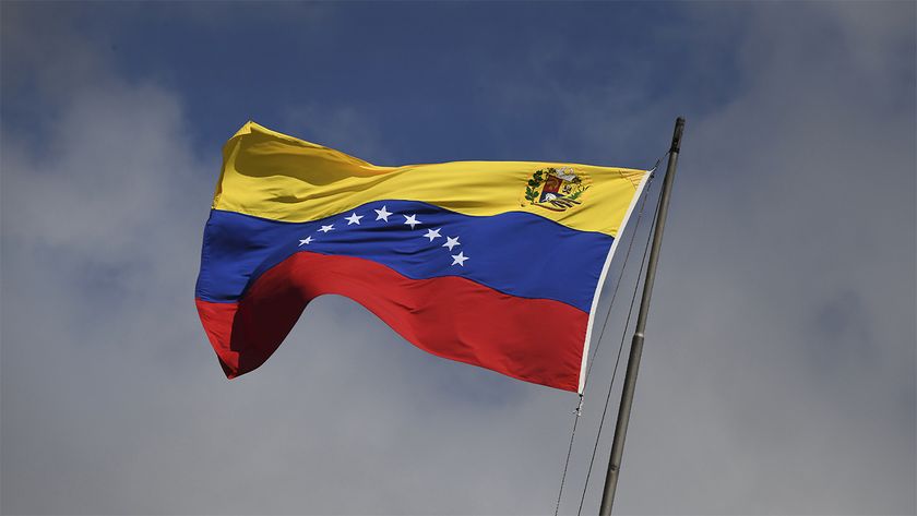 Venezuelan flag flying