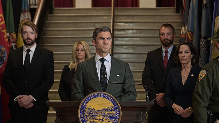 Wes Bentley and Wendy Moniz in Yellowstone