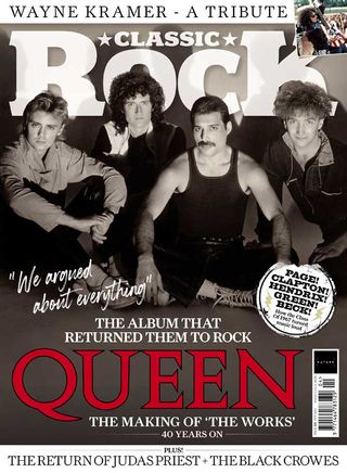 The cover of Classic Rock 325, featuring a picture of Queen in 1983