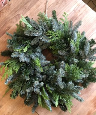 Spruce and conifer Christmas wreath base