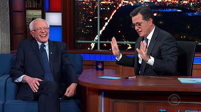 Stephen Colbert interviews Bernie Sanders