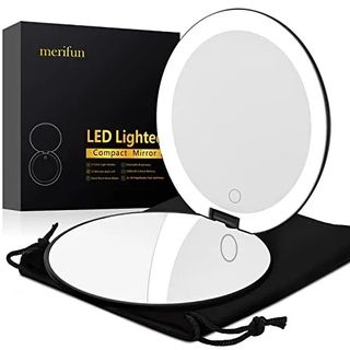 Led Lighted Travel Makeup Mirror, Rechargeable Large 5