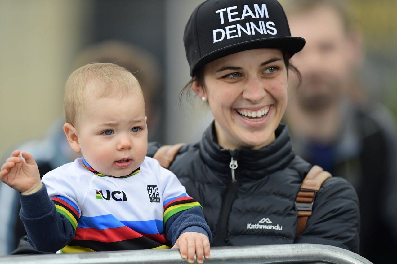 Rohan Dennis' wife and son were waiting at the finish