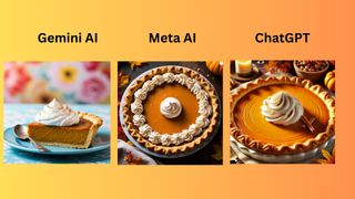 AI generated images of pumpkin pie