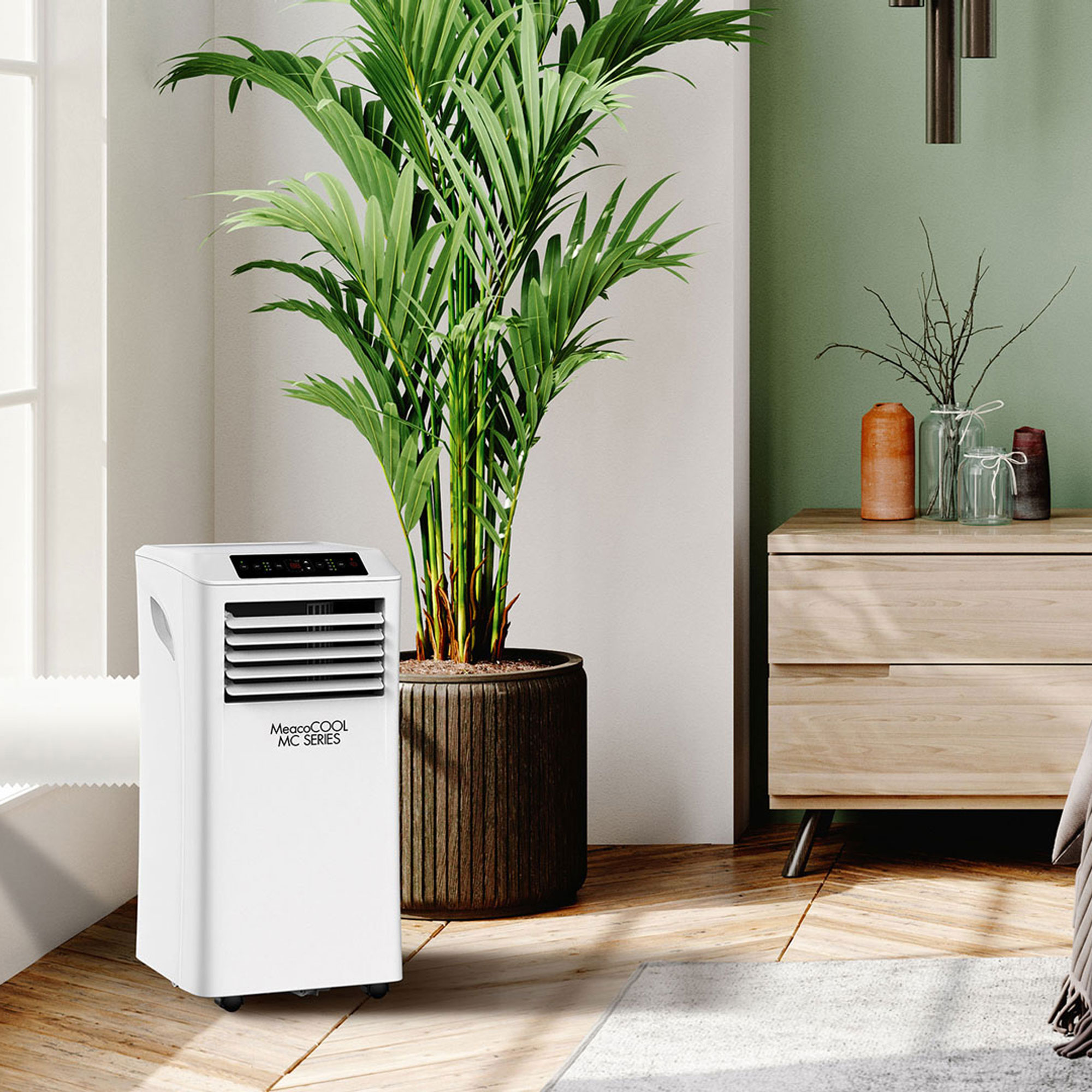 Meaco dehumidifier in modern bedroom