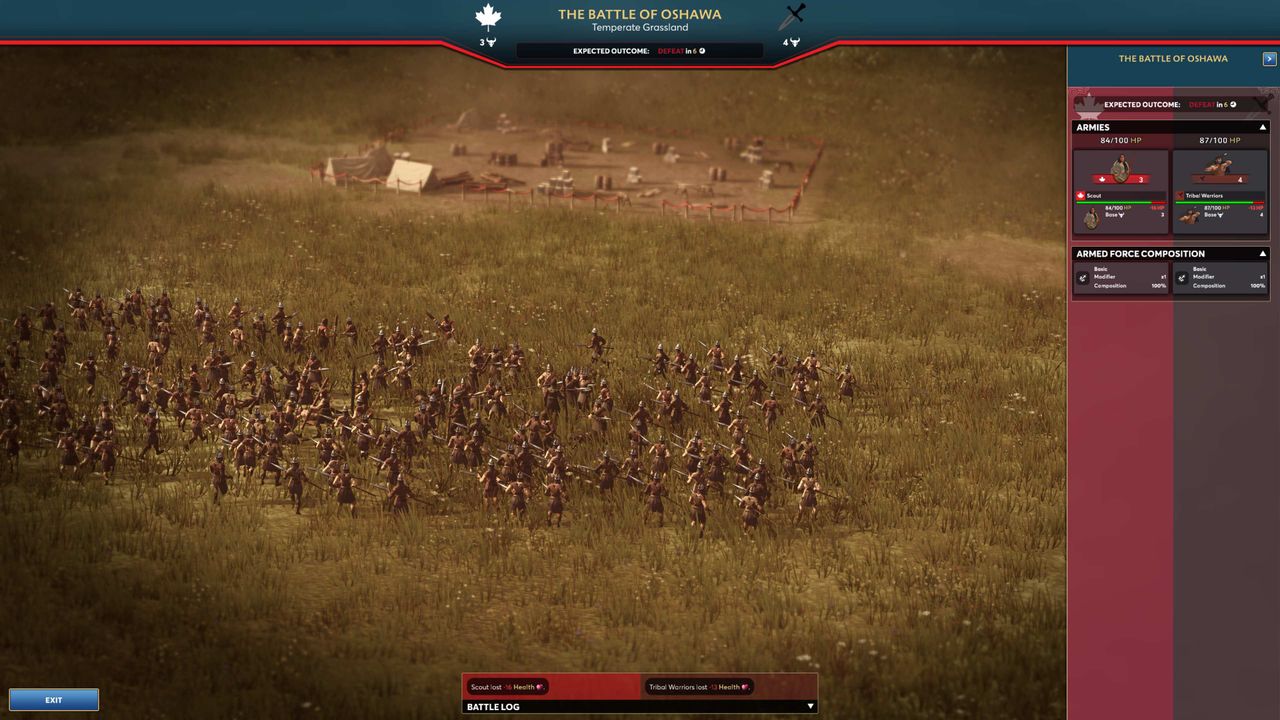 Screenshot showing the new Battle Viewer screen in Ara: History Untold.