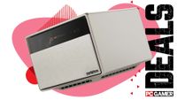XGIMI Horizon Ultra projector on an abstract background