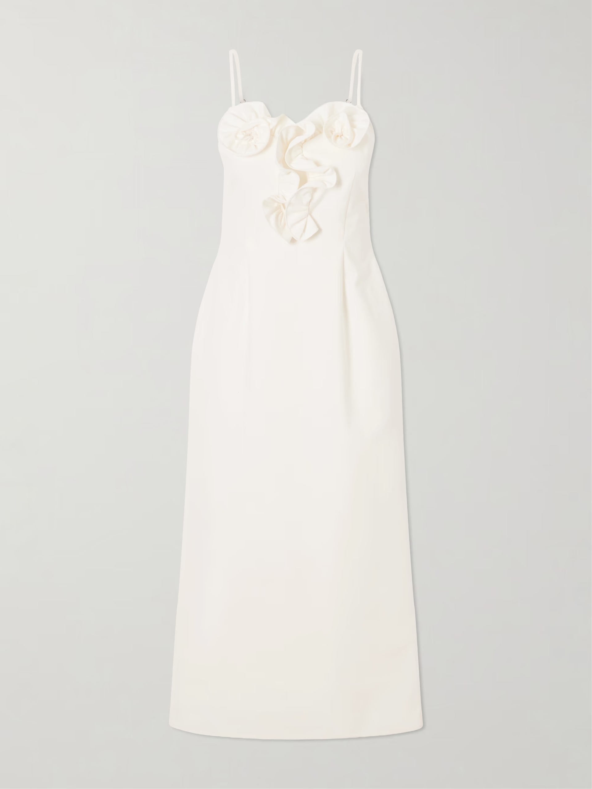 Magda Butrym, Embellished Ruffled Cotton Midi Dress