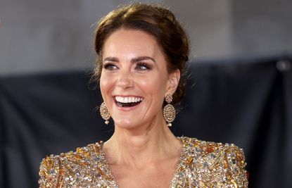 Catherine, Duchess of Cambridge attends the "No Time To Die" World Premiere at Royal Albert Hall on September 28, 2021 in London, England