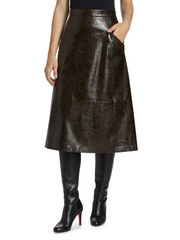 Kobi Halperin, Zadie Faux Leather Midi-Skirt