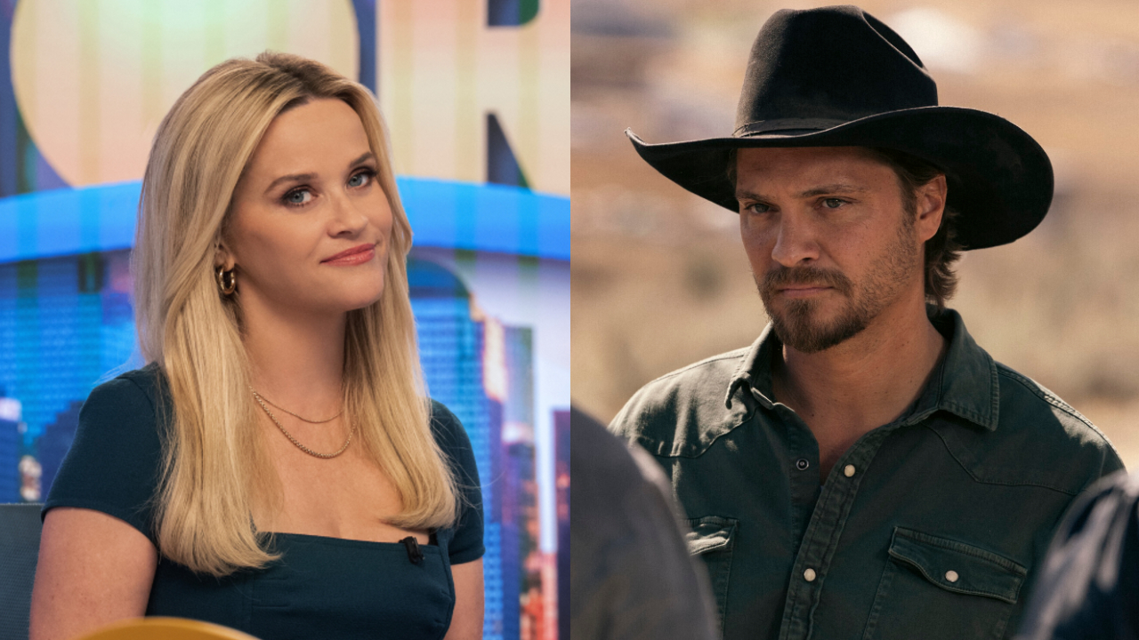 Reese Witherspoon as Bradley Jackson in The Morning Show, Luke Grimes as Kayce Dutton. Photo: Sonja Flemming/CBS ©2025 CBS Broadcasting, Inc. All Rights Reserved.