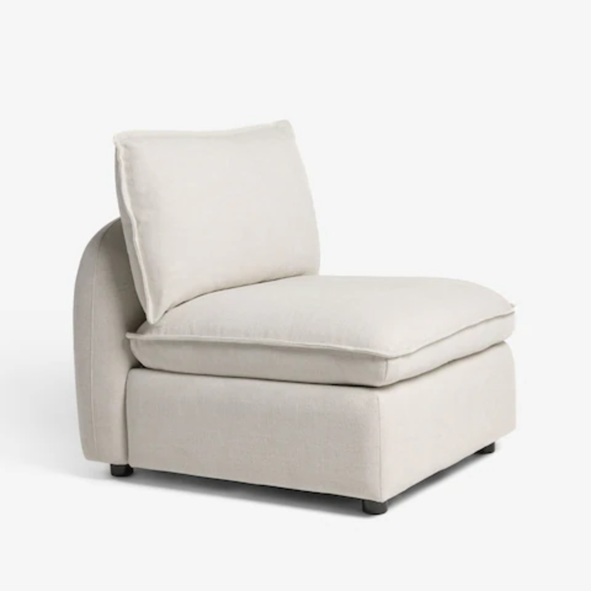 Next Brushed Weave Oyster Crosby Modular Sofa Centre Piece With Storage
