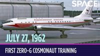A Soviet Tupolev Tu-104 jetliner
